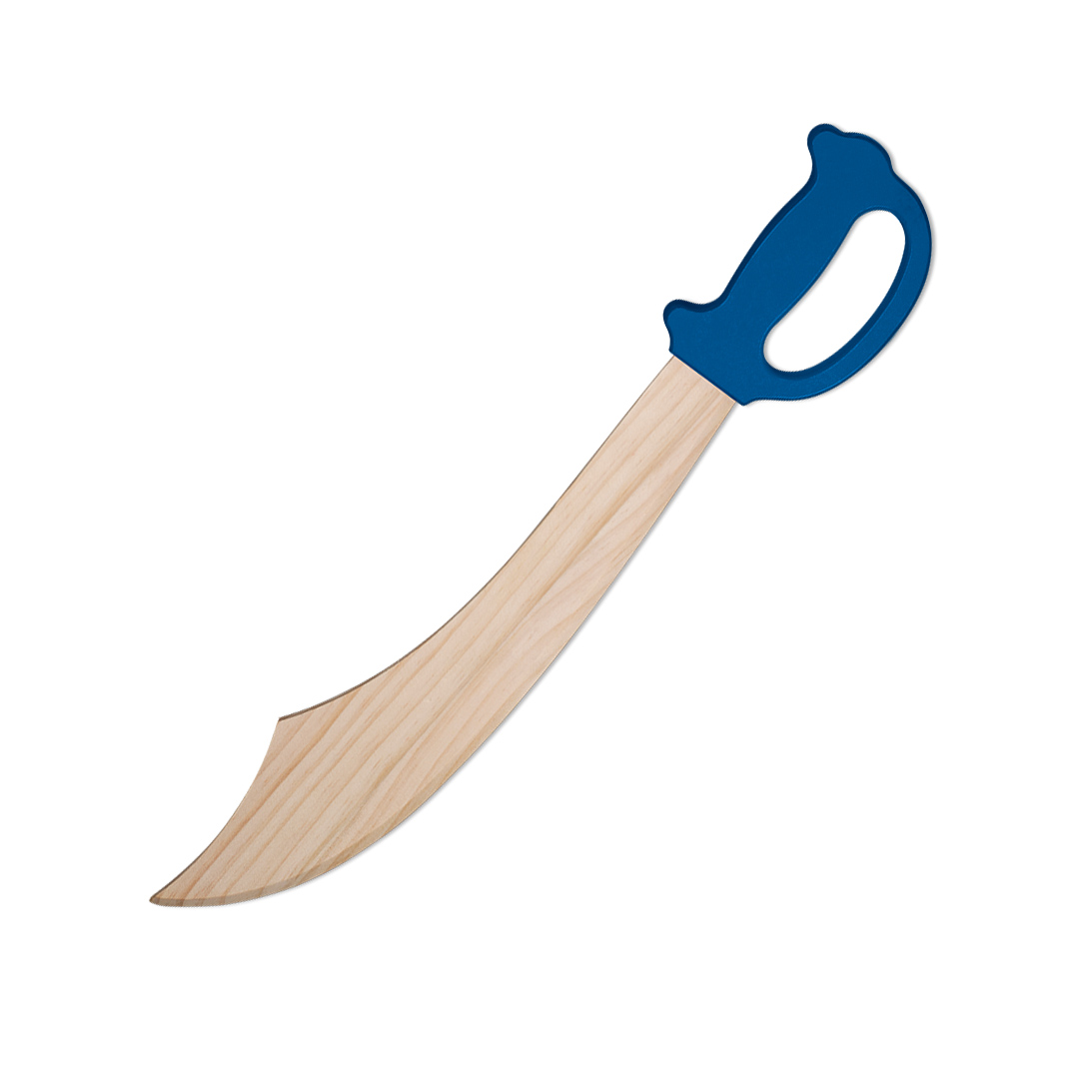 Épée de pirate en bois avec manche bleu