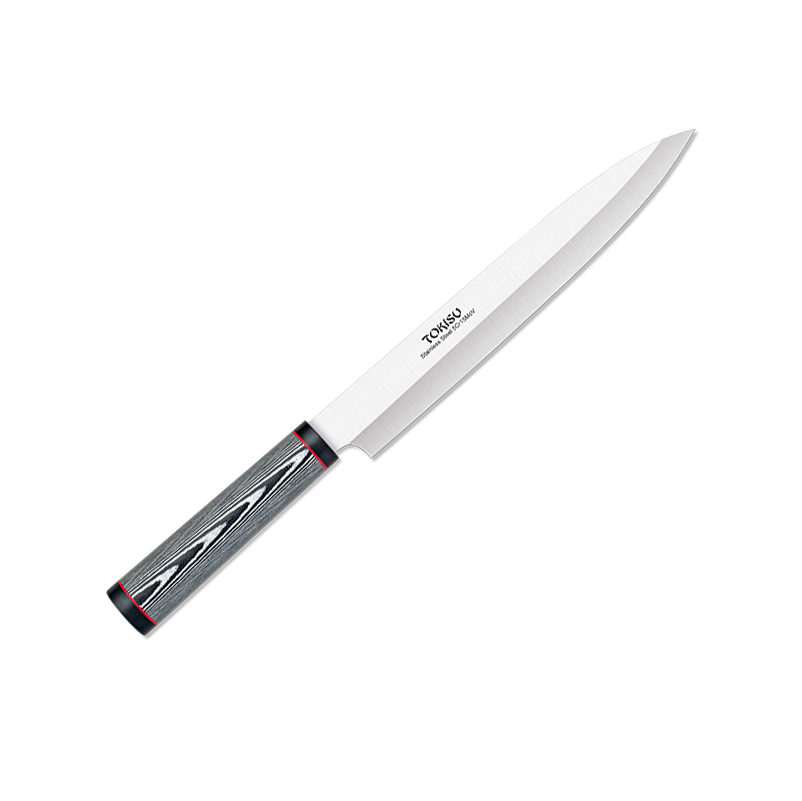 Cuchillo de cocina Yanagiba con hoja de 23 cm y mango de G10 patr...