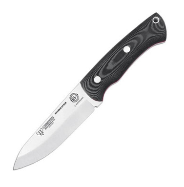 Cuchillo bushcraft Cudeman BS9. Mango micarta negra. Funda cuero ...