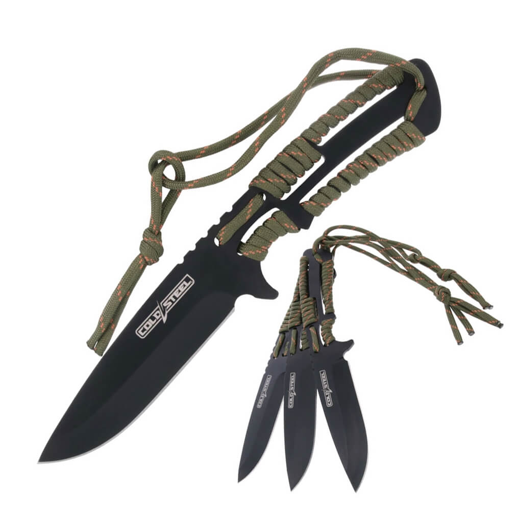 Cuchillos lanzadores Cold Steel con mango encordado