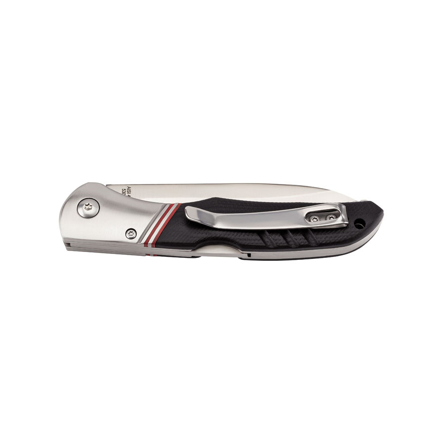 Navaja de bolsillo Herbertz con hoja de 8.8 cm y mango de G-10 negro con virola de acero inox