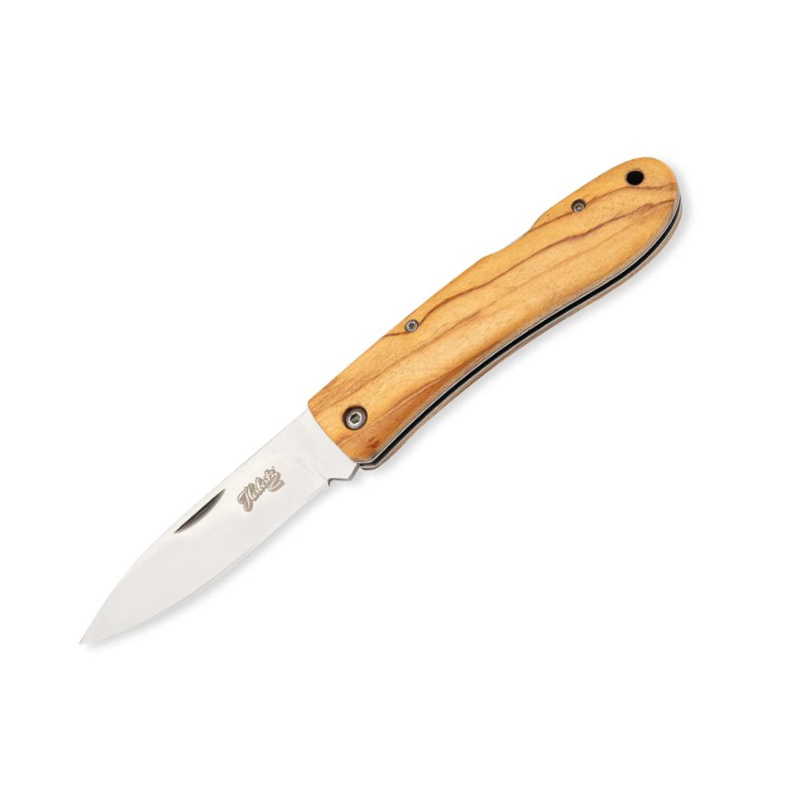 Navaja de bolsillo con hoja de acero inox de 9.3 cm y mango de ma...