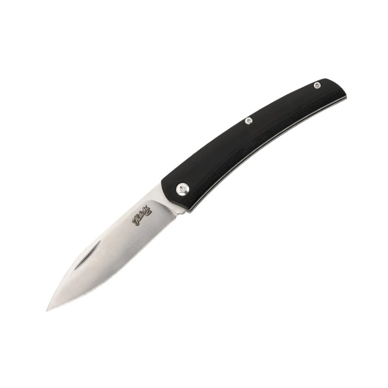 Navaja de bolsillo con mango de G10 negro y hoja de 8 cm