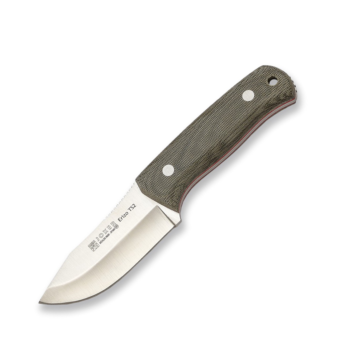 Joker Erizo TS2 con mango de micarta verde. Funda de kydex inclui...