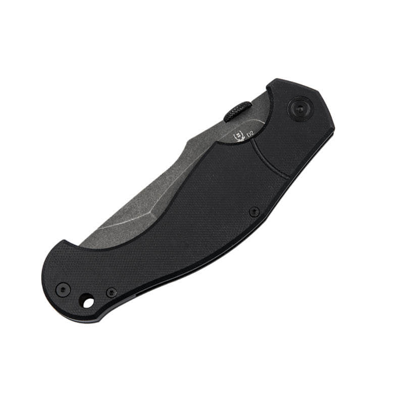 Navaja táctica Muela Verdugo G10 negro con hoja stonewashed de acero D2