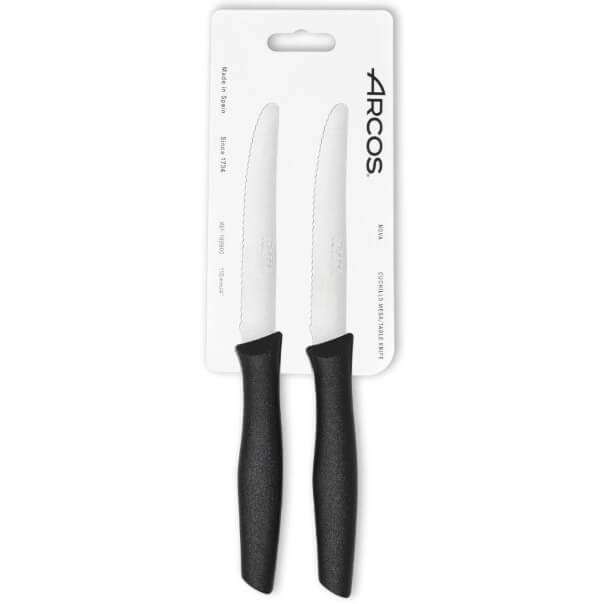 Set of two Arcos Nova serrated table knives