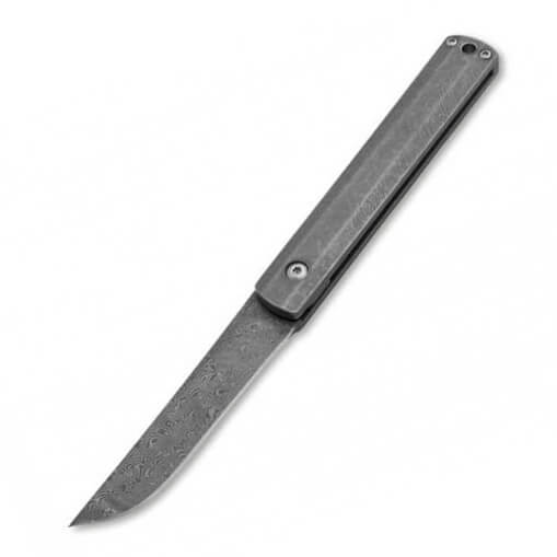 Tactical style pocket knife with Damascus blade from the Wasabi s...