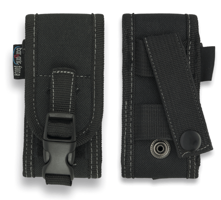 Etui en nylon noir avec fermoir