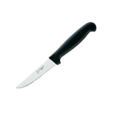 Cuchillo de cocina con mango inyectado negro y hoja recta de 9 cm...