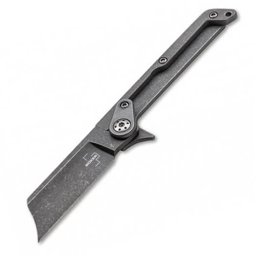 Navaja de bolsillo con mango de acero carbono y con slipjoint