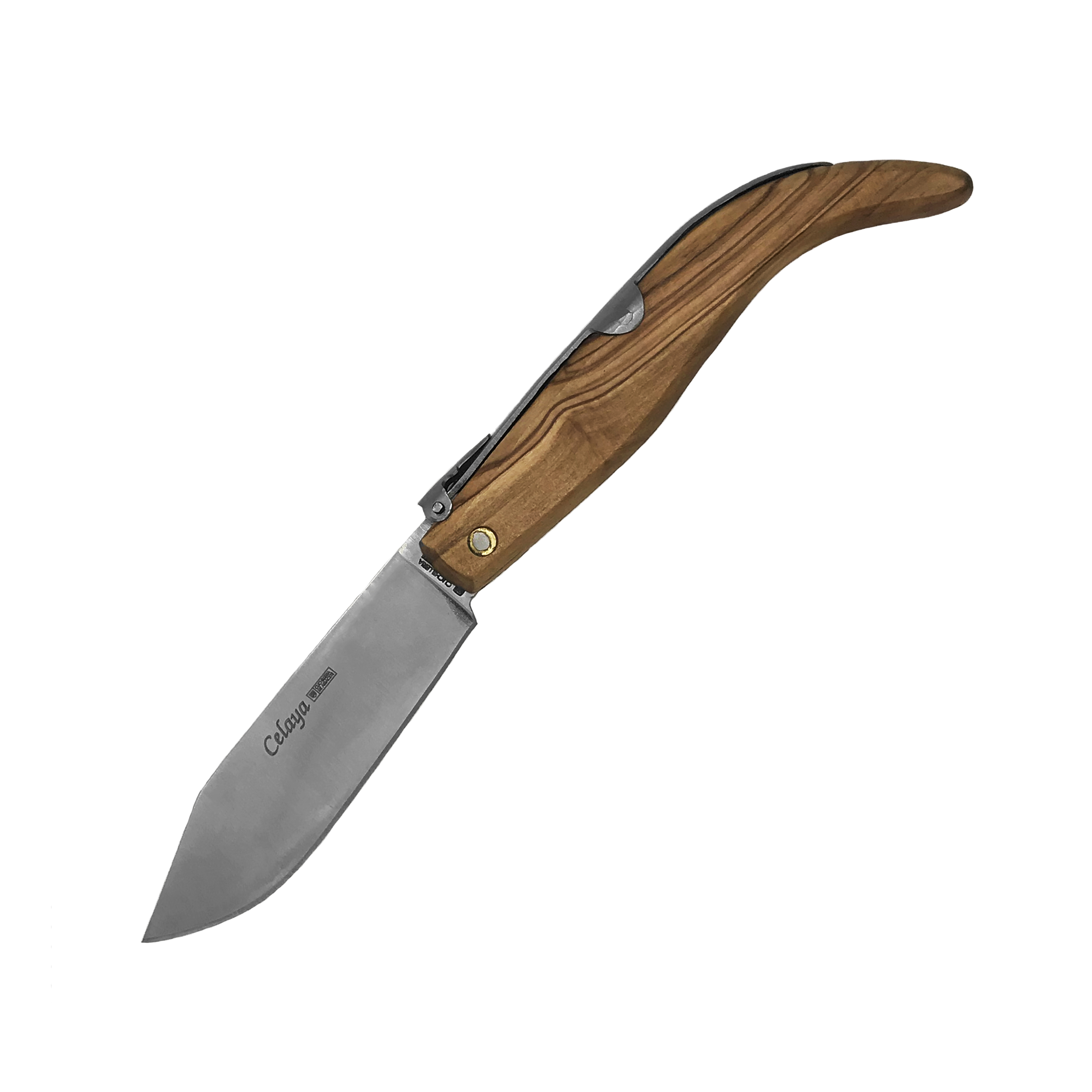 Pastora Handwerker-Taschenmesser mit Olivenholzgriff und 8 cm lan...