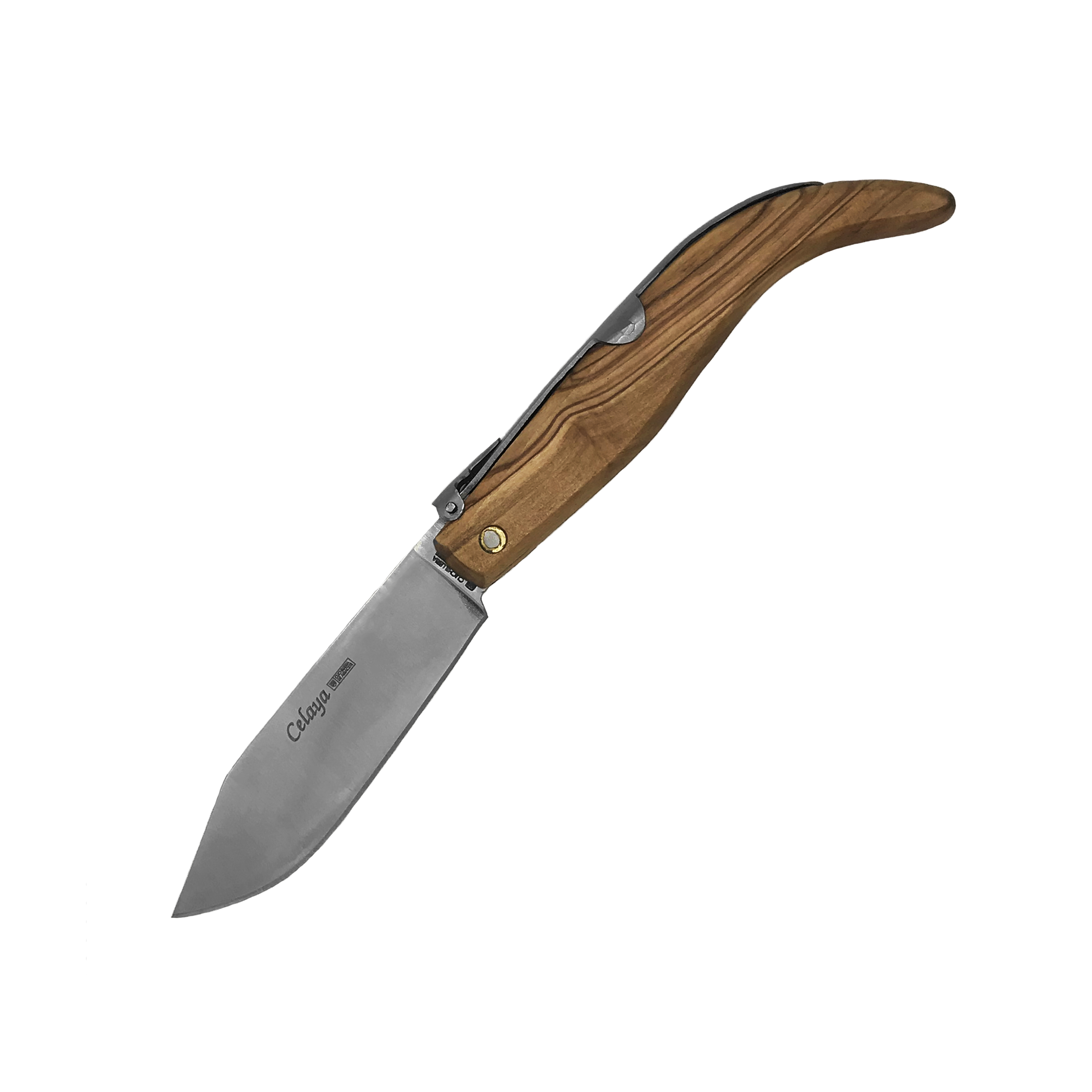 Pastora Handwerker-Taschenmesser mit Olivenholzgriff und 7 cm lan...