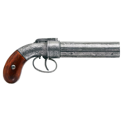 Allen & Thurber Pepperbox 6 tiros 1837 Acabamento Pavonado