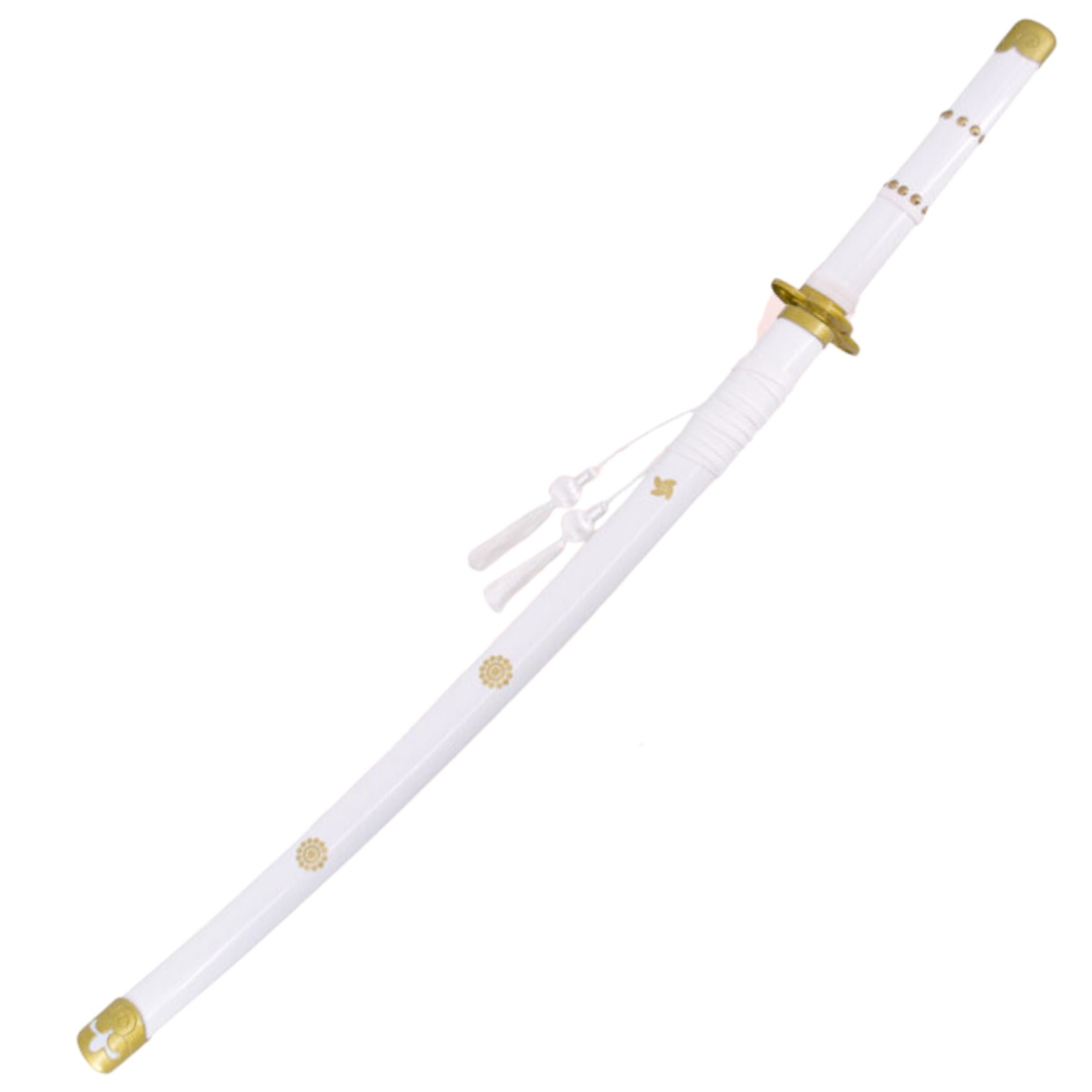 Katana Enma von Zoro in One Piece weißer Farbe mit goldenen Details