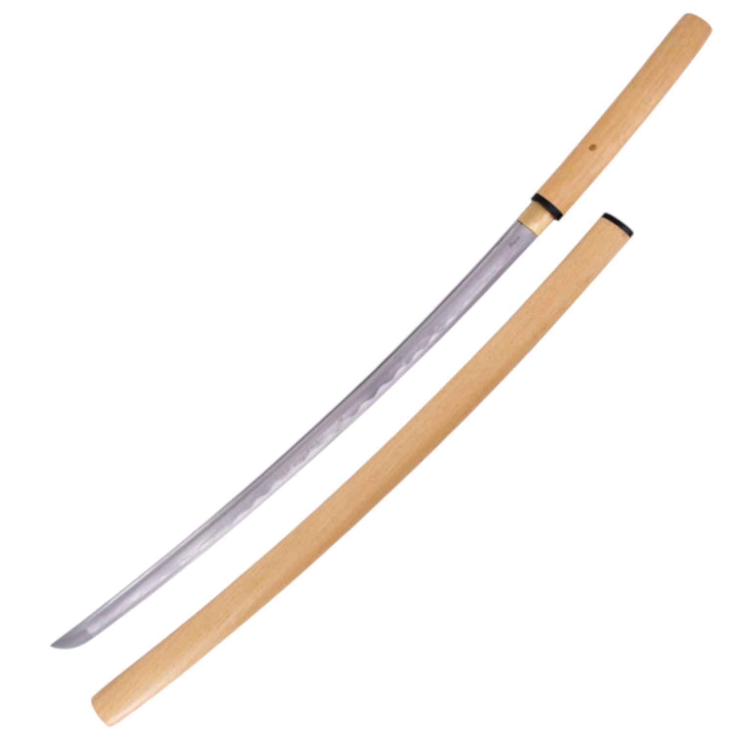 Funktionelle Shirasaya mit Holzgriff und Scheide