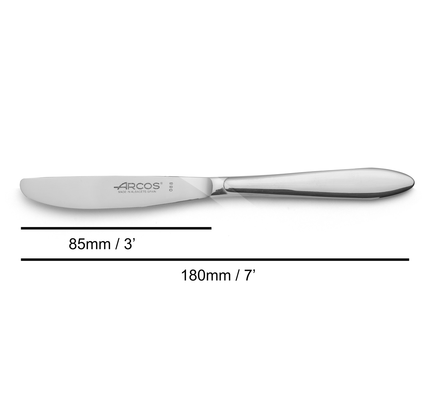 12 Arcos Berlin Serie Edelstahl-Mittagessenmesser 180 mm