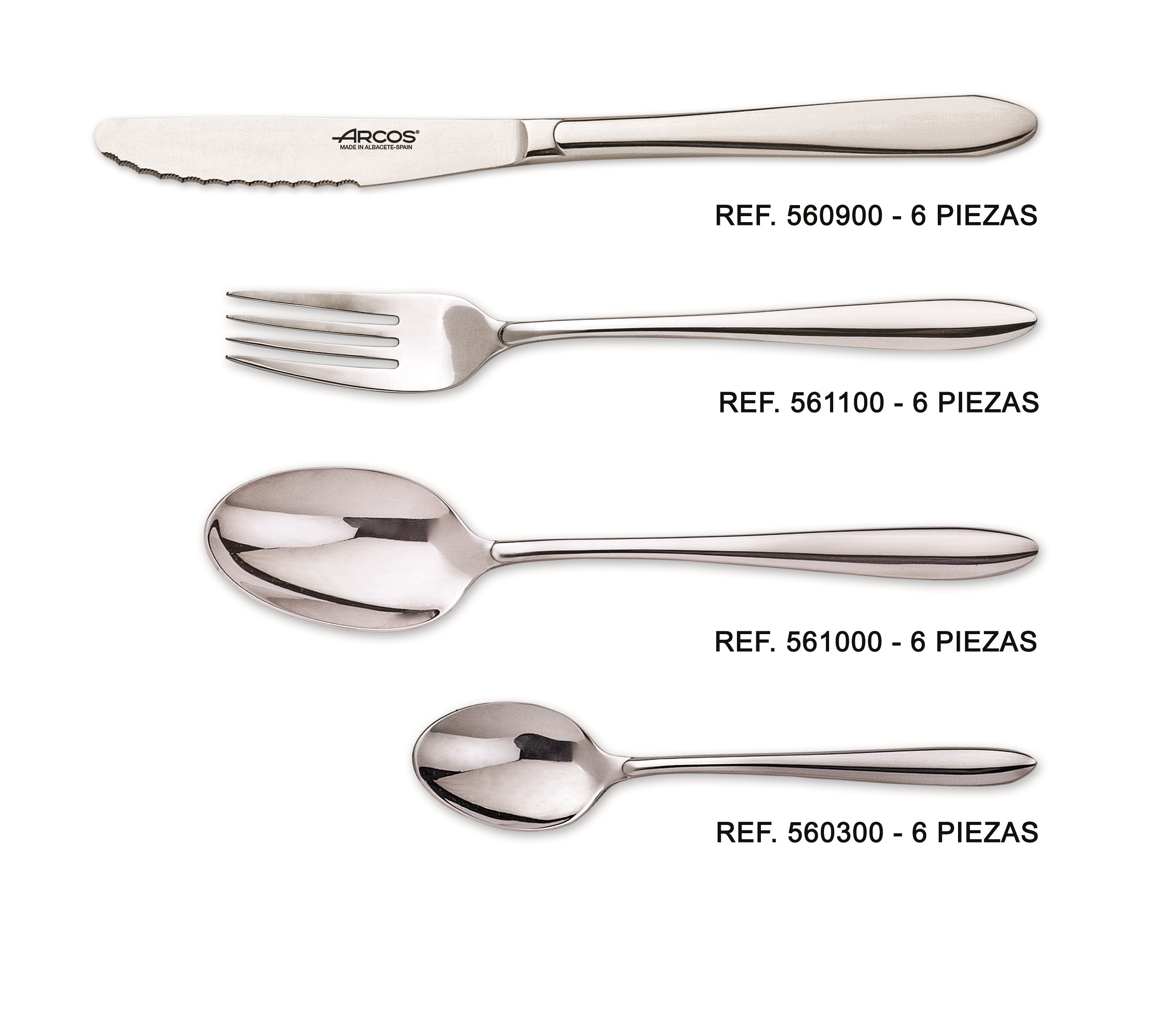 Arcos Berlin 24-teiliges Edelstahl-Besteckset