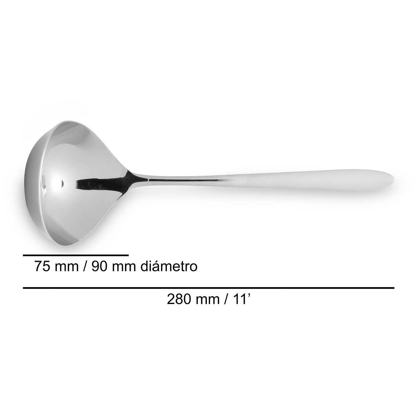 Arcos Berlin Suppenkelle aus Edelstahl, 280 mm