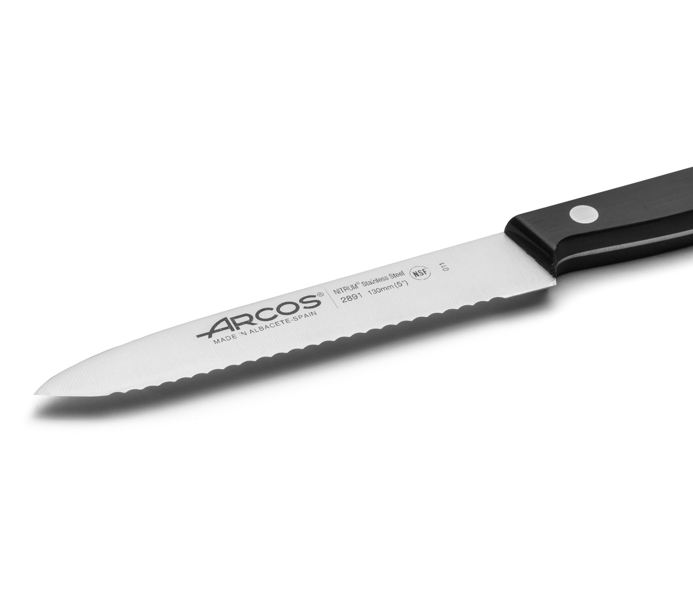 Couteau à tomates Arcos Universal 130 mm avec manche en polyoxyméthylène noir