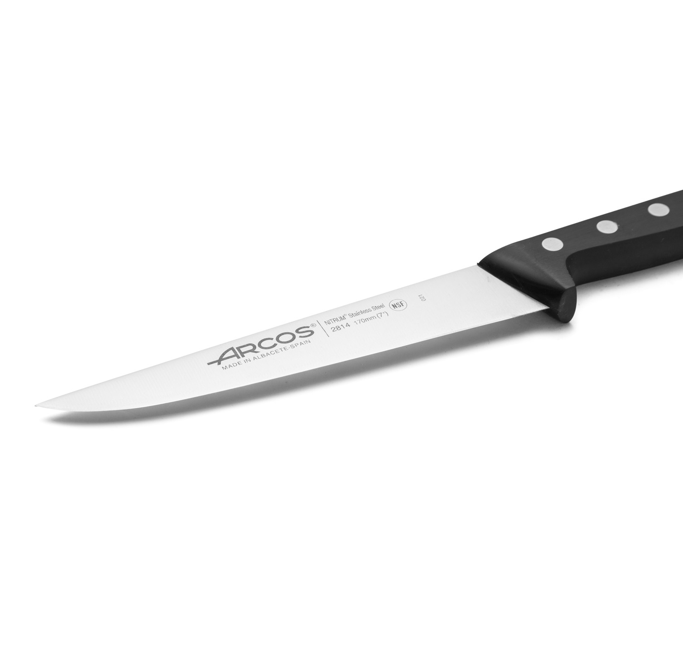 Couteau de cuisine Arcos Universal 170 mm avec manche en polyoxyméthylène noir