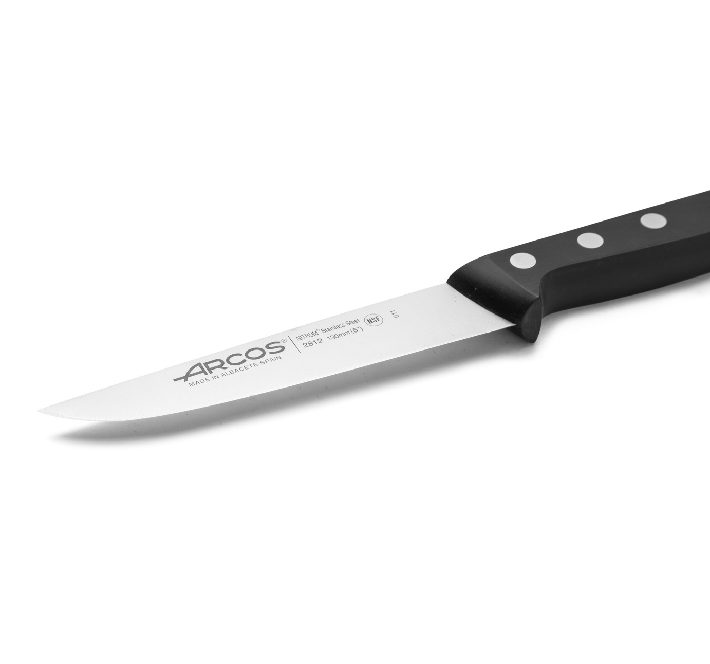 Couteau de cuisine Arcos Universal 130 mm avec manche en polyoxyméthylène noir