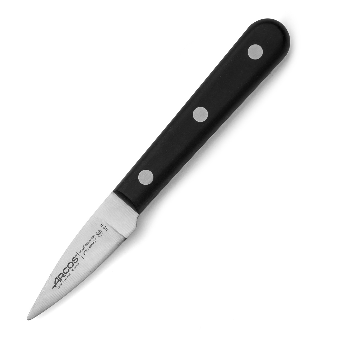 Cuchillo abre ostras Arcos Universal 60 mm con mango de polioximetileno negro