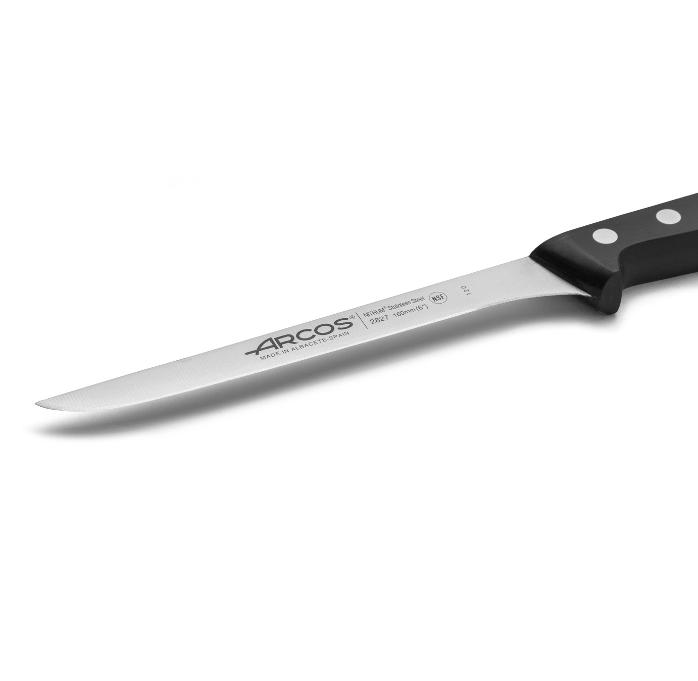 Couteau à fileter Arcos Universal 160 mm avec manche en polyoxyméthylène noir