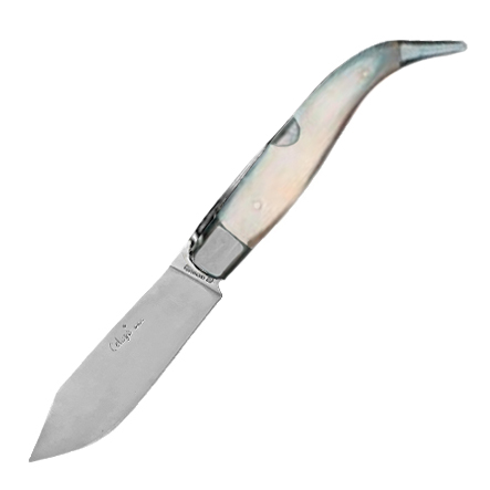 Pastora Albacete penknife with bull horn handle and aluminum ferr...