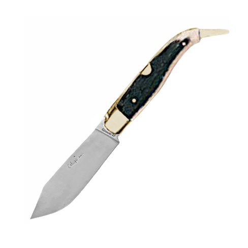 Pastora Handwerkermesser mit Hirschgeweihgriff und Messingzwinge,...