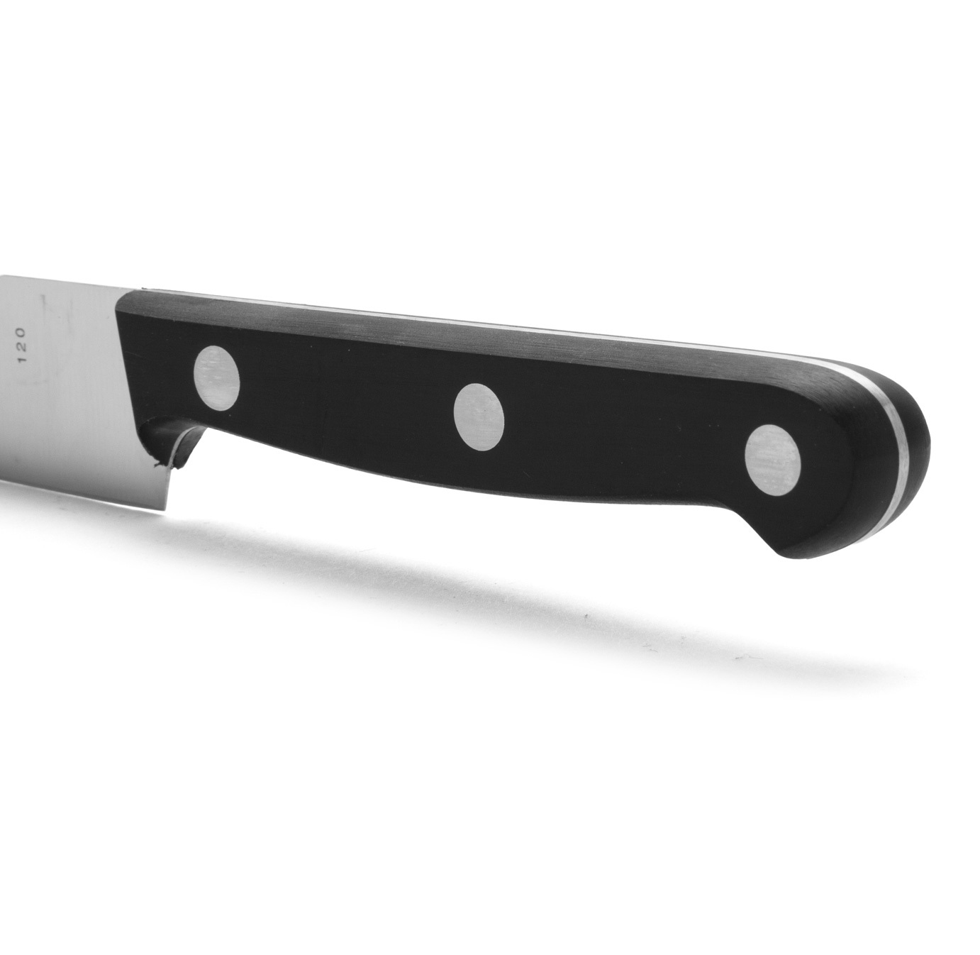Arcos Universal chef's knife with black polyoxymethylene handle and wide 120 mm blade