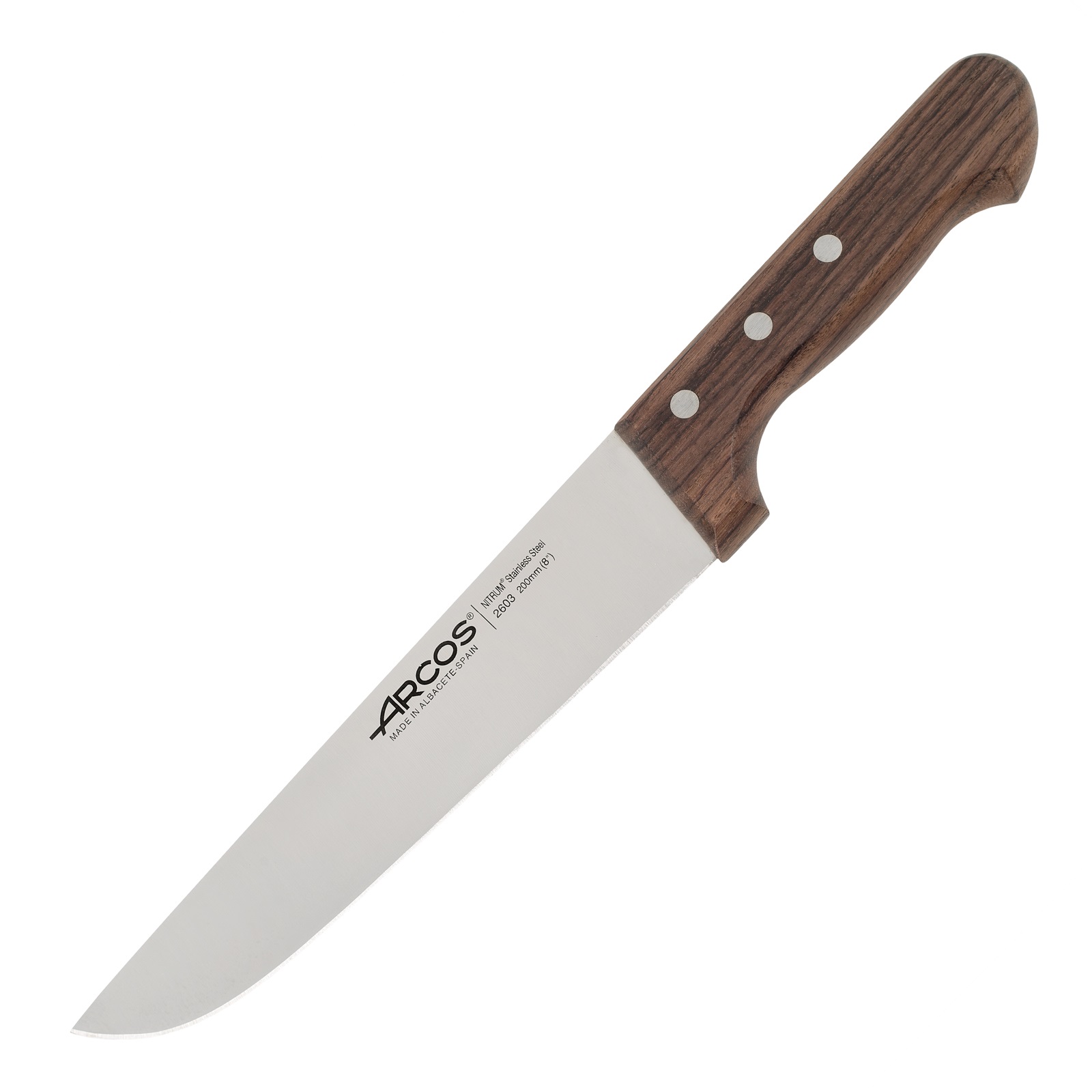 Cuchillo carnicero Arcos Atlántico con mango de madera de palisandro y hoja de 200 mm
