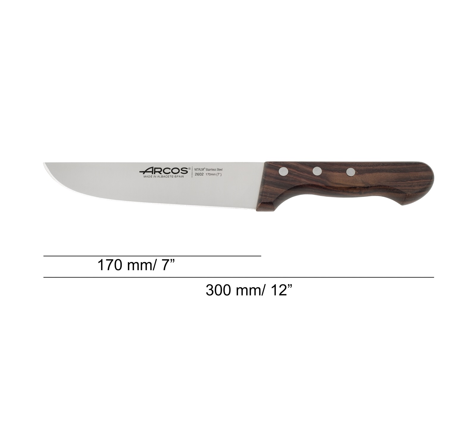 Arcos Atlántico Fleischermesser mit Palisandergriff und 170 mm Klinge