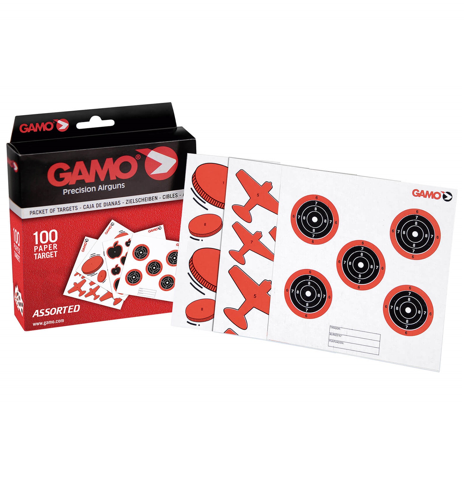 Caixa com 100 alvos Gamo variados
