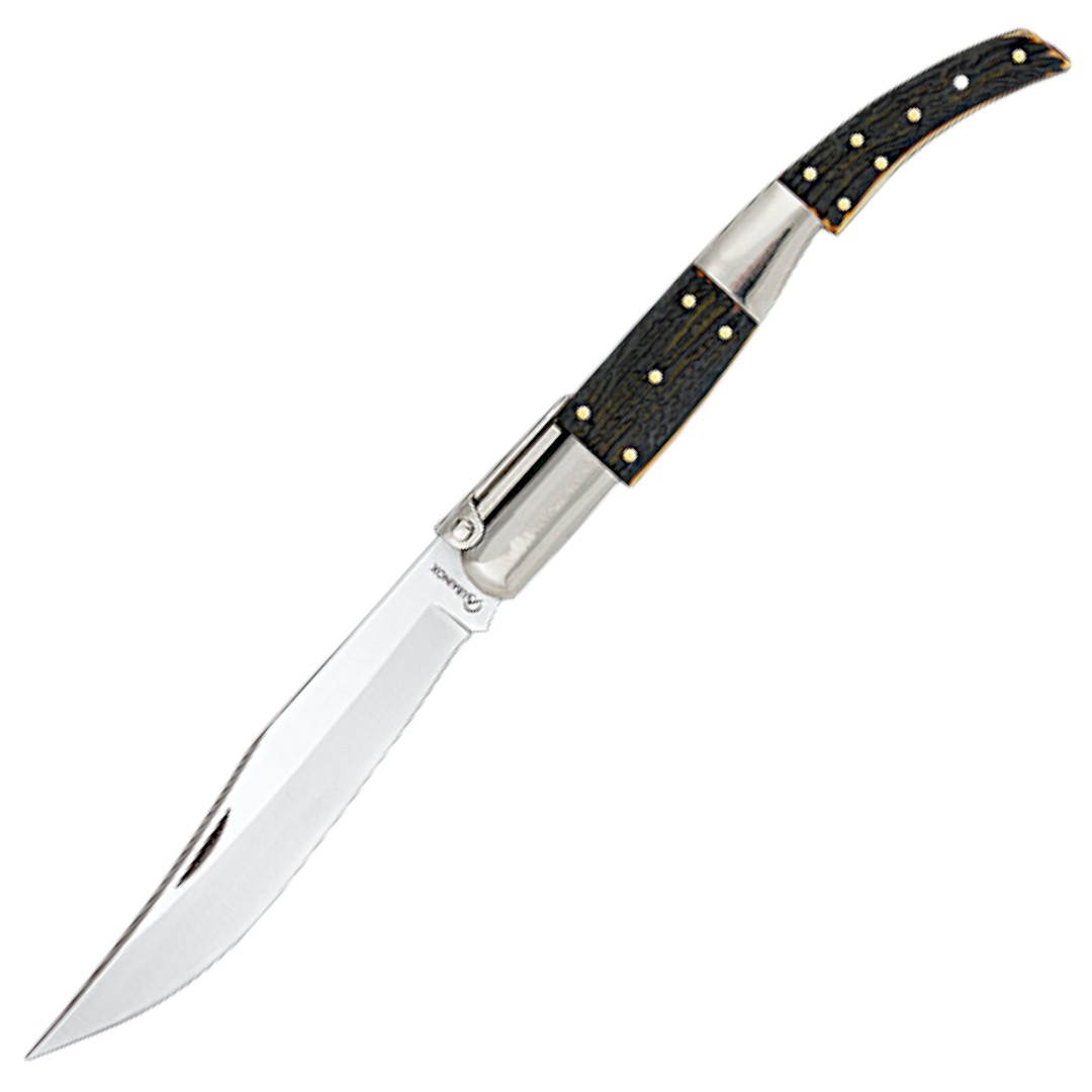 Coltello tascabile arabo gigante decorato con manico in corno di ...