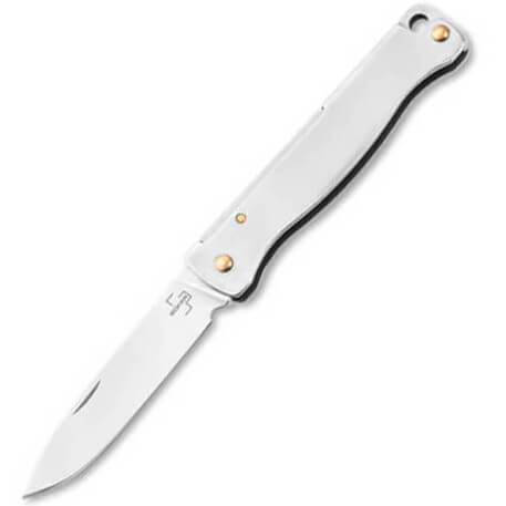 Navaja EDC de bolsillo con detalles en dorado