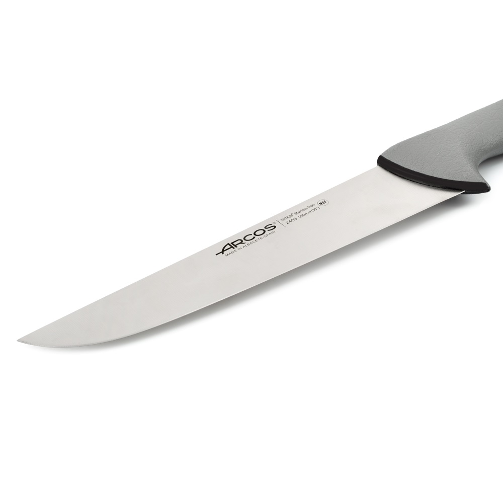 Cuchillo Carnicero Arcos con hoja de 250 mm Colour Prof con mango doble inyectado gris