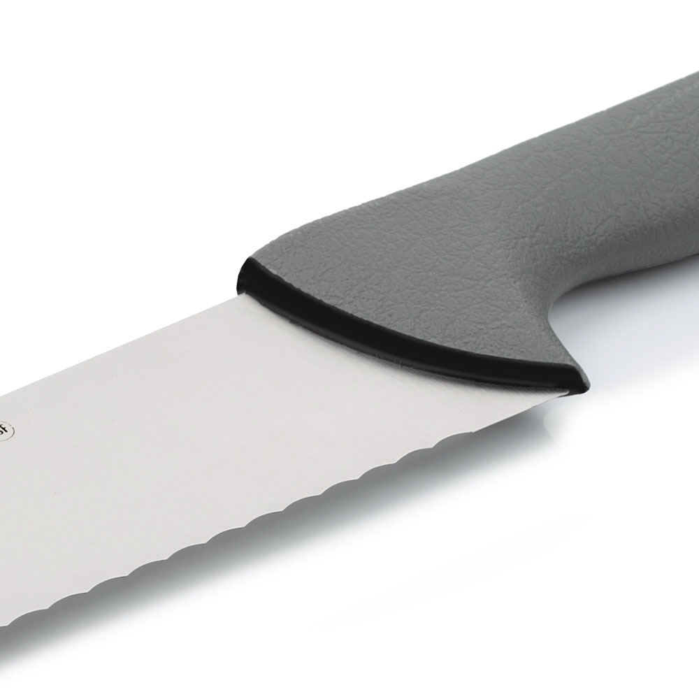 Coltello da pescivendolo Arcos con lama seghettata Colour Prof da 350 mm e manico grigio a doppia iniezione