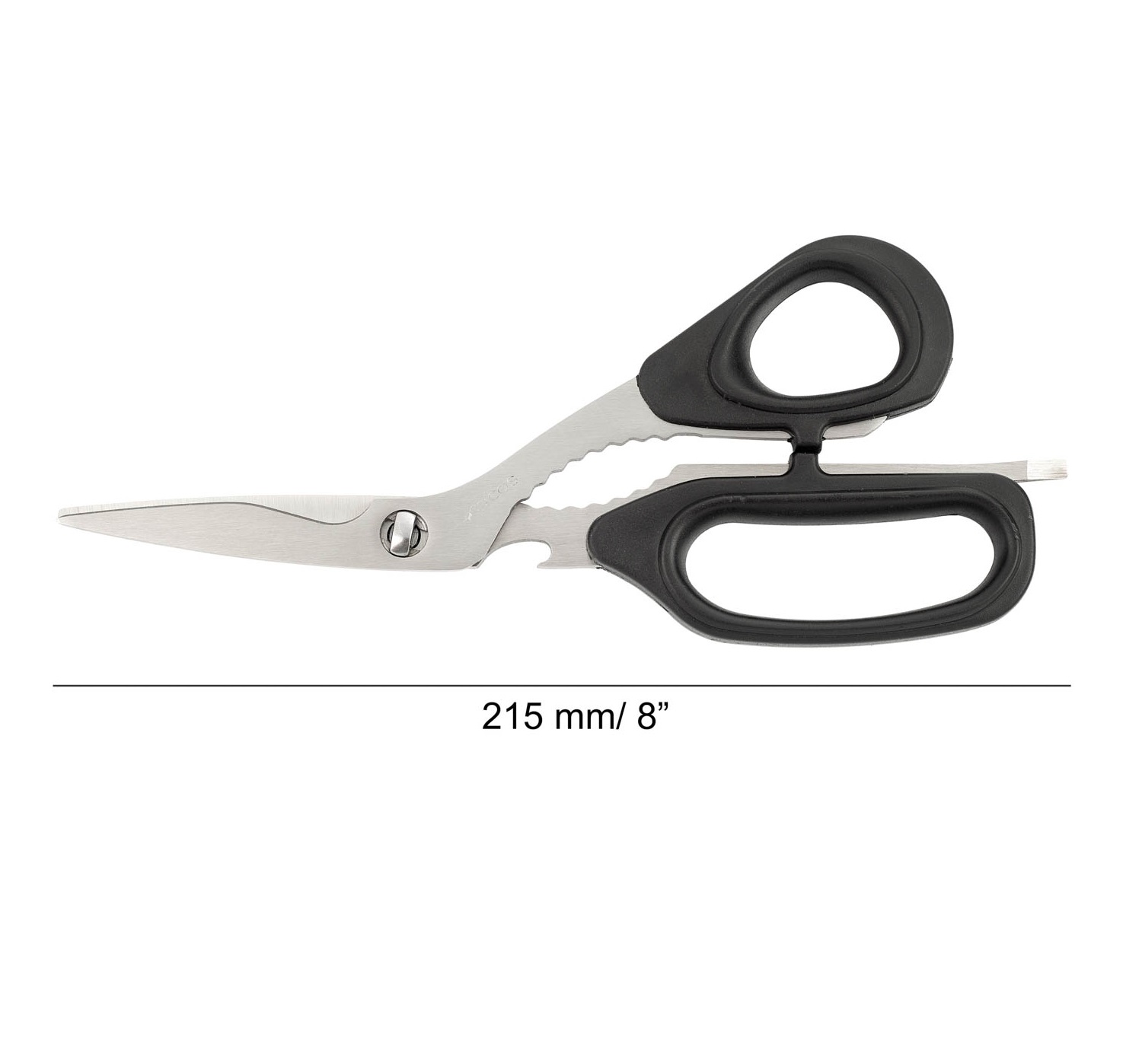 Forbici da cucina staccabili Arcos con apriscatole e manico in ABS nero