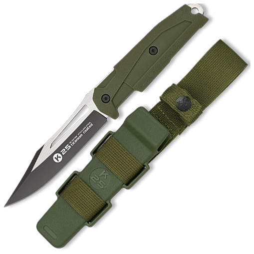 Taktisches messer K25 mit klinge aus rostfreiem stahl