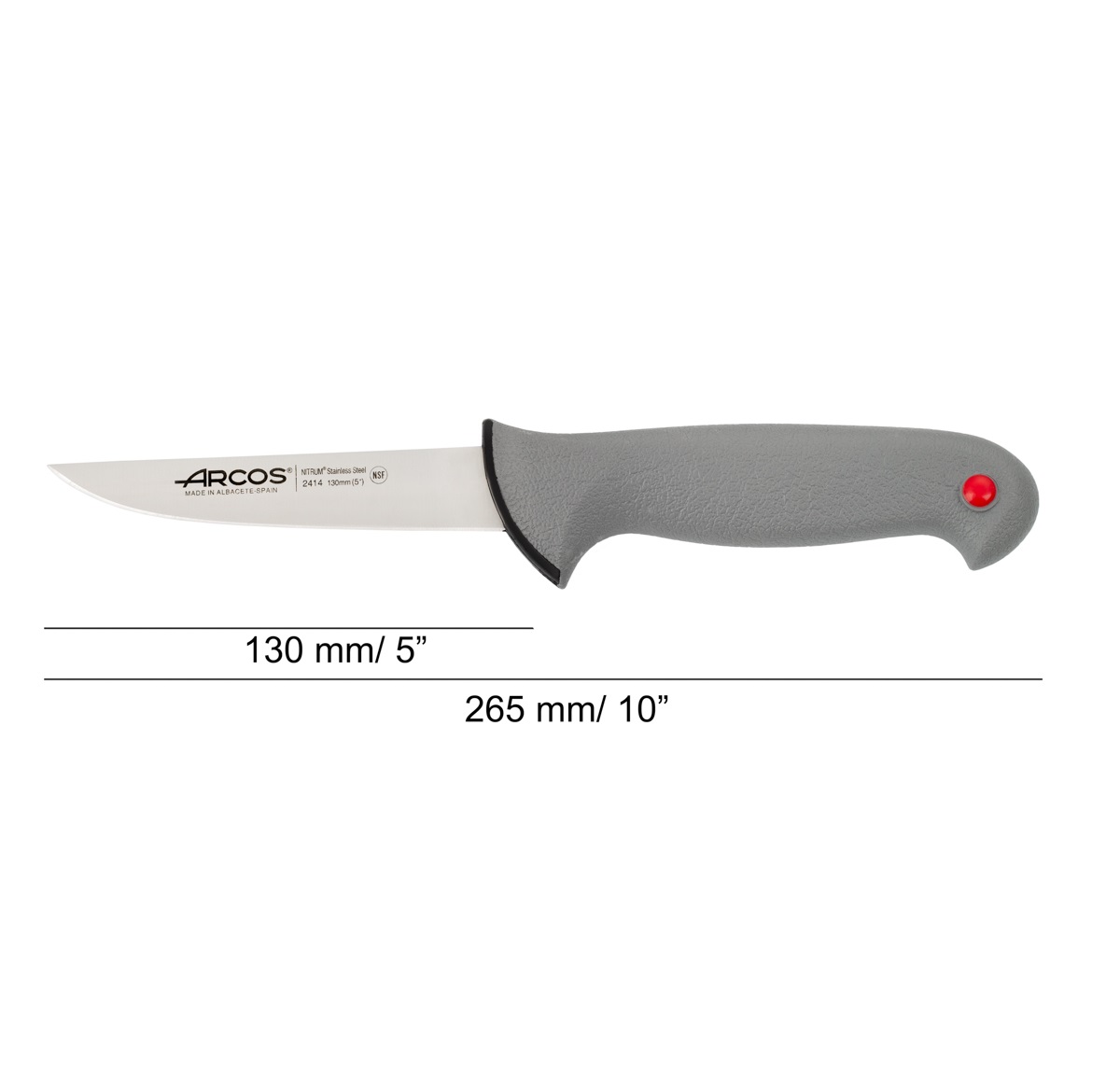 Coltello da macellaio Arcos con lama da 13 cm e manico nero a doppia iniezione