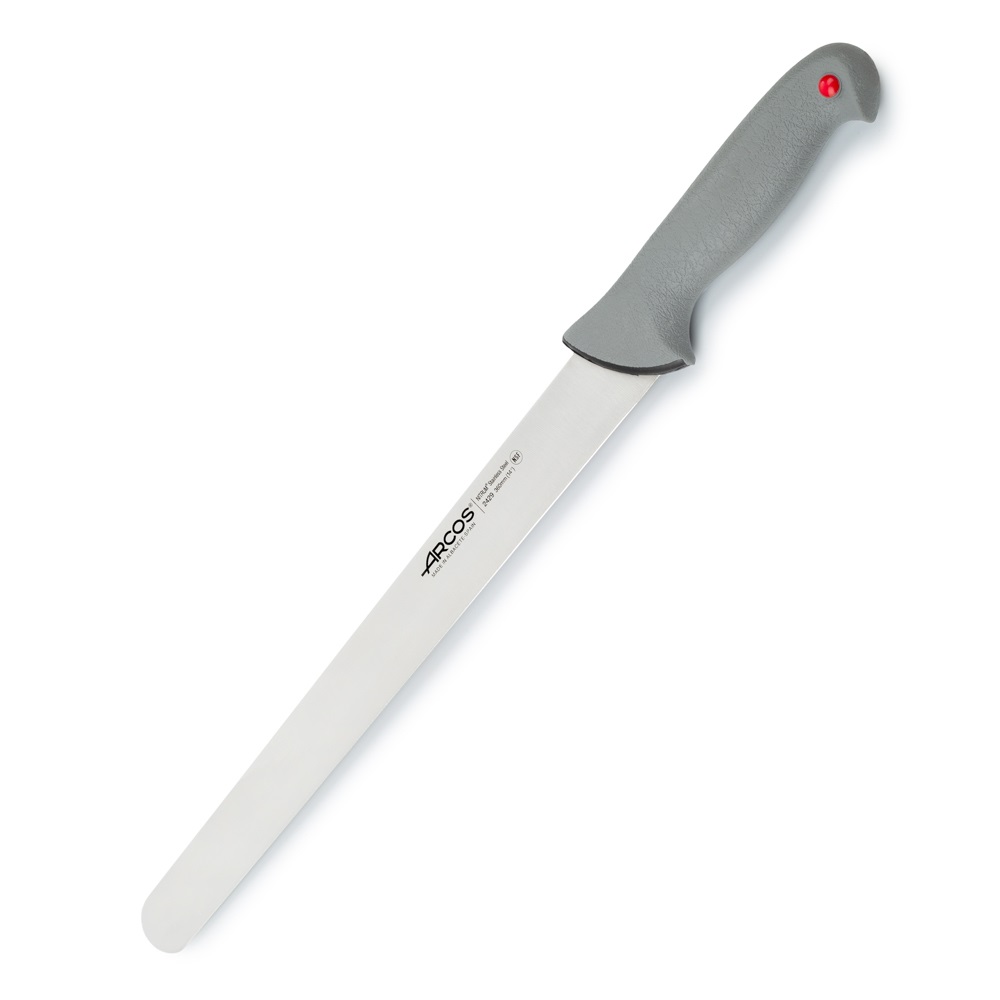 Coltello per salumi Arcos con lama da 36 cm e manico grigio a dop...
