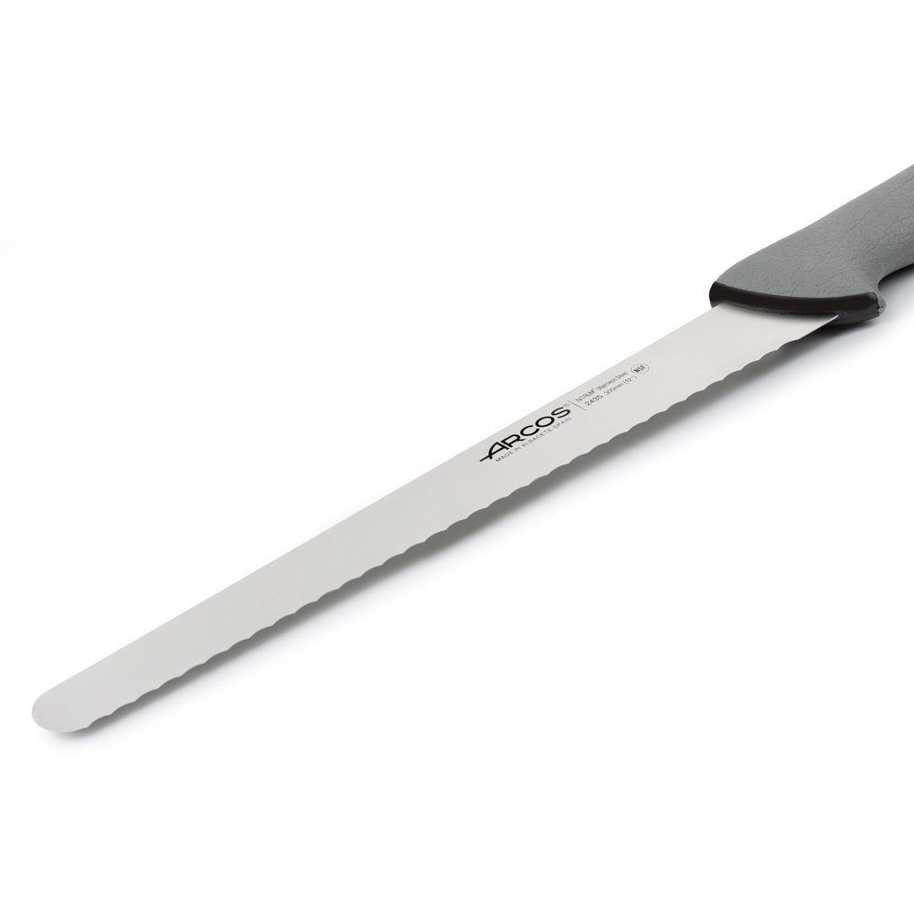 Coltello da pasticceria Arcos con lama perlata da 30 cm e manico grigio a doppia iniezione
