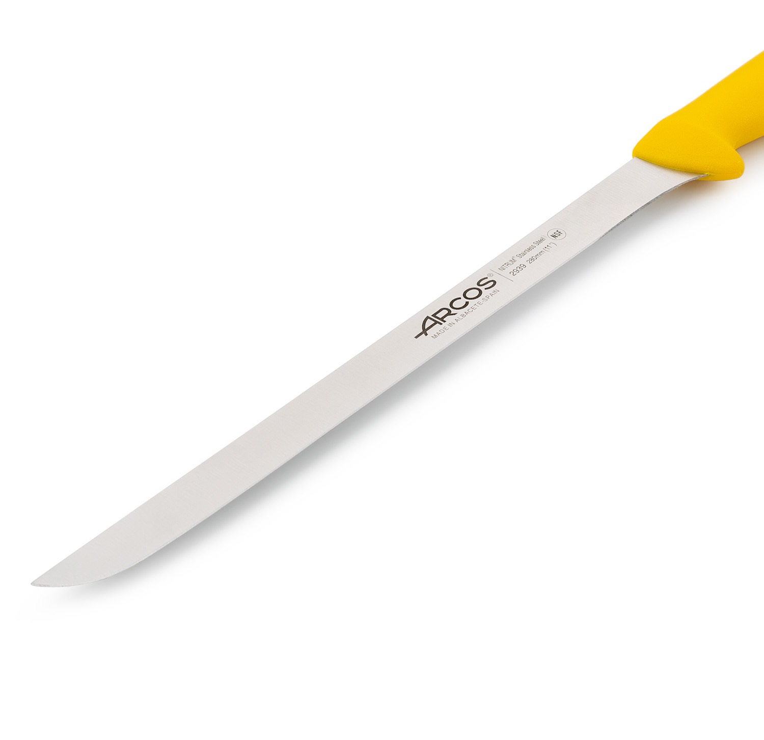 Couteau à jambon série Arcos 2900 avec lame de 28 cm et manche en polypropylène.