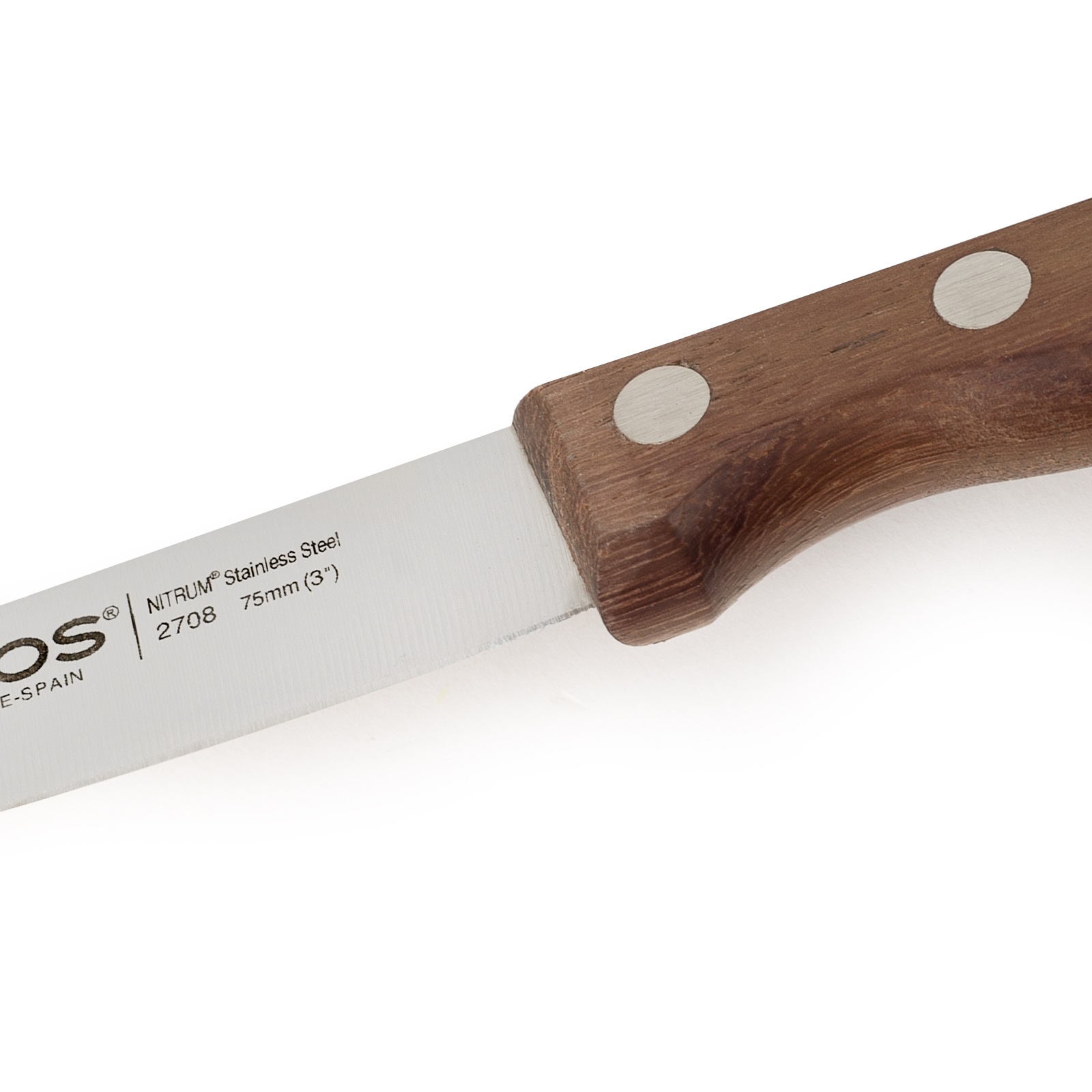 Coltello da cucina Arcos con manico in legno e lama da 75 mm, Atlantico