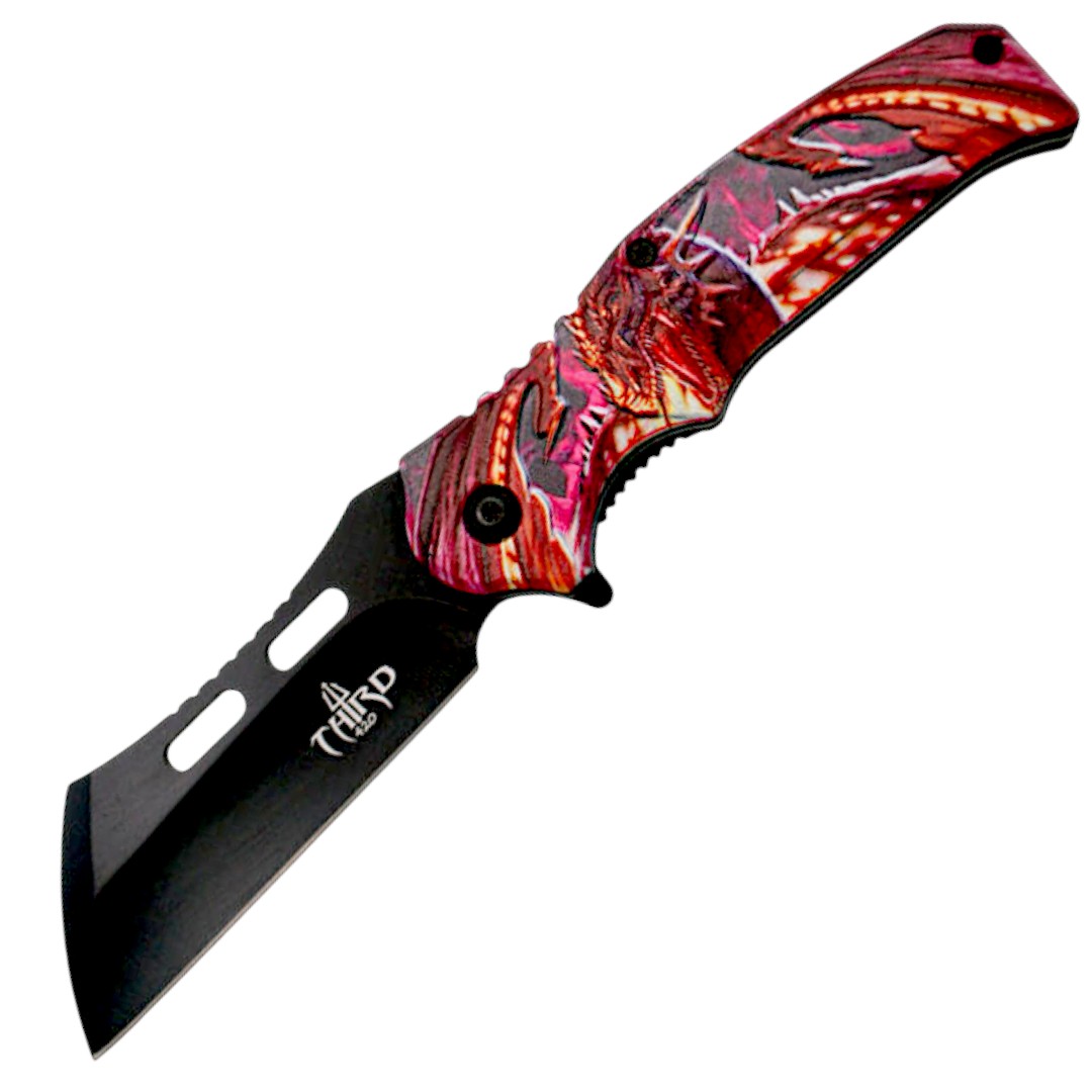 Faca assistida com cabo de dragão 3D