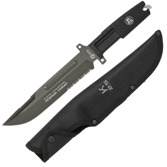 K25 messer mit 20 cm langer klinge aus rostfreiem stahl