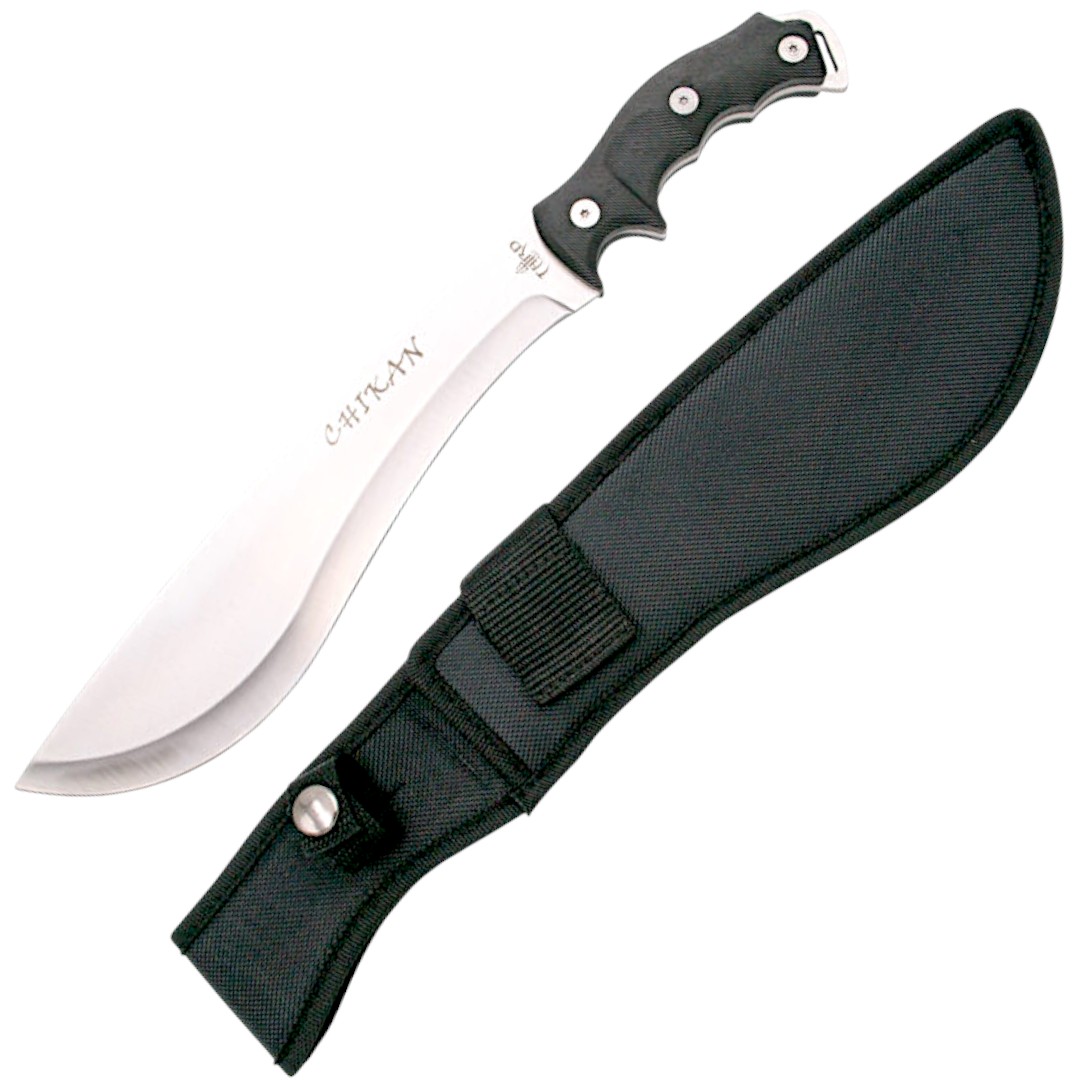 Cuchillo táctico Chikan con hoja de acero acabado satinado y mang...