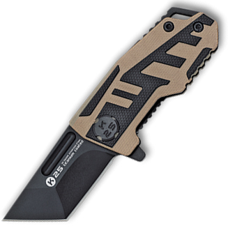 Taktisches taschenmesser K25 mit sperrvorrichtung und abgeschragt...