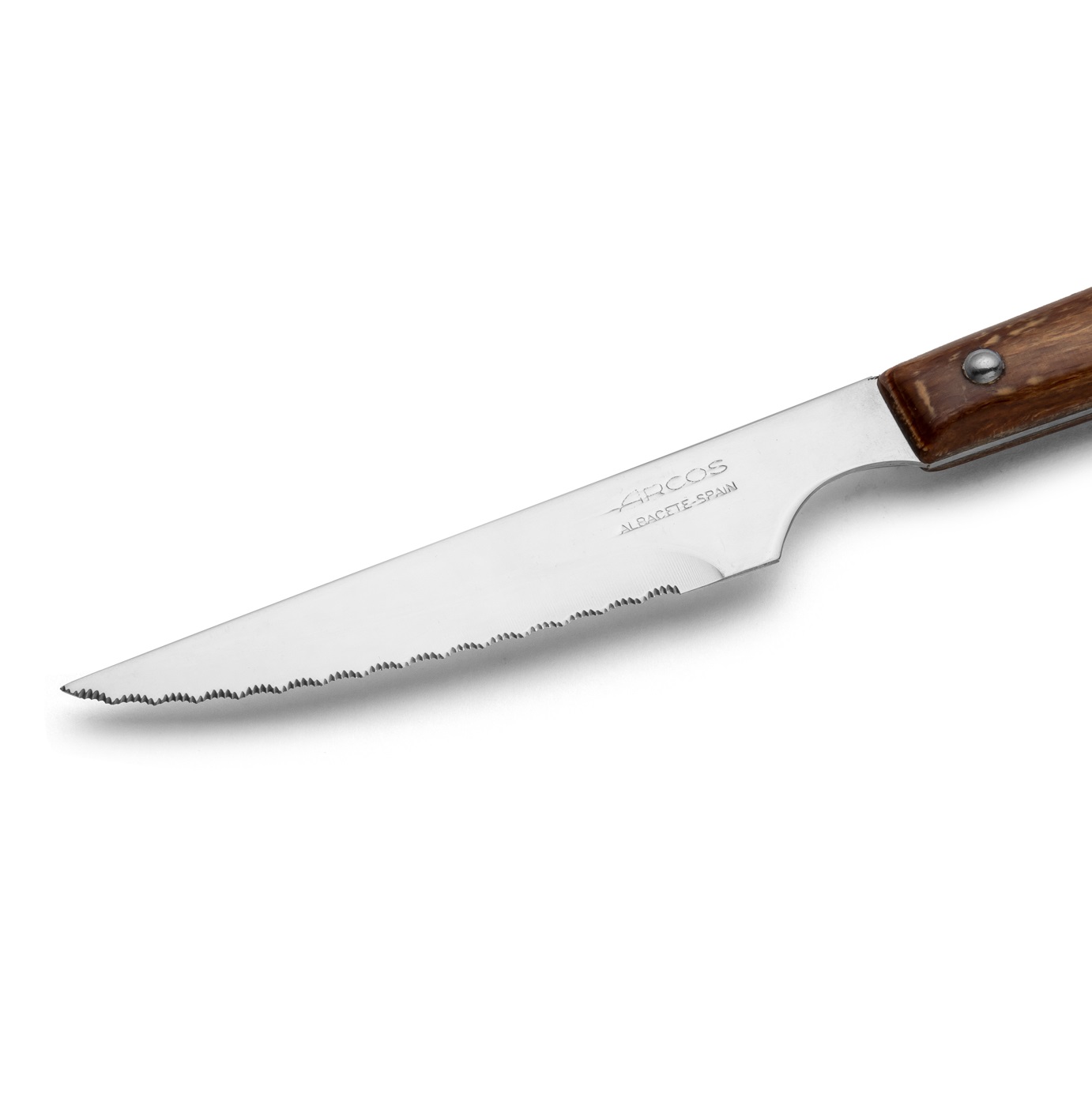 12 Arcos 220 mm Gregorio Series steak knives with compressed wood handle