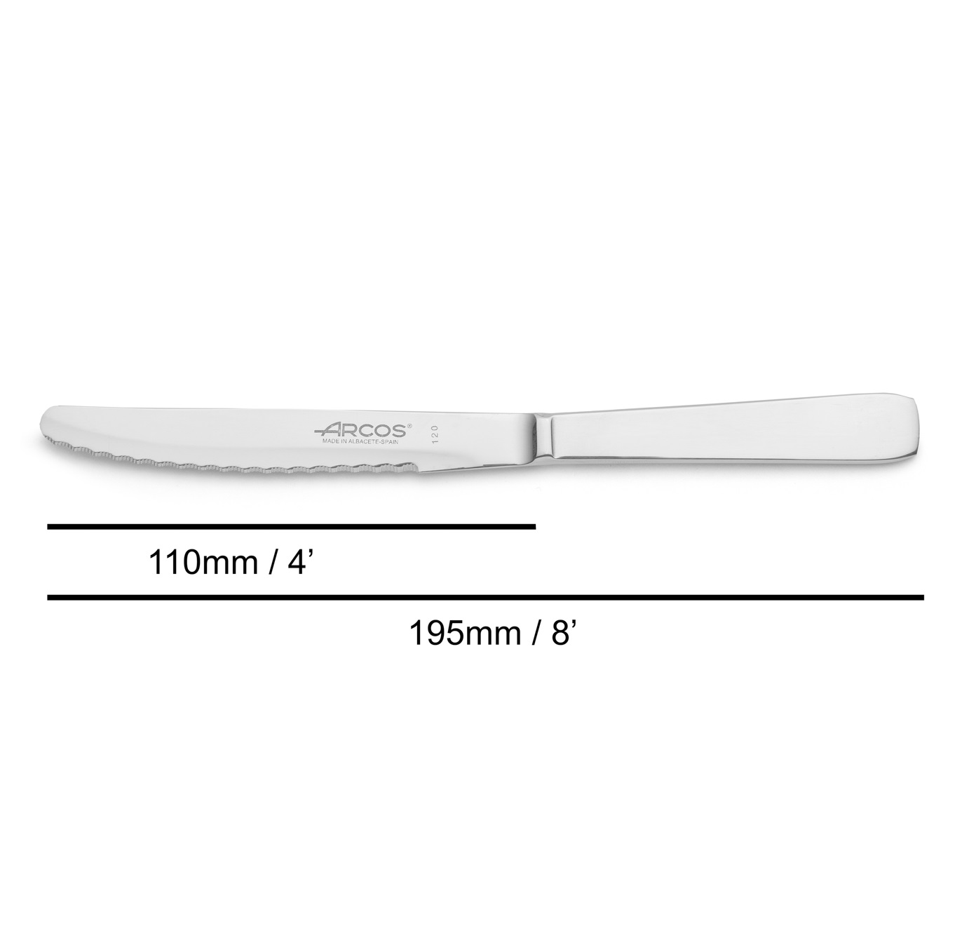 12 Arcos dessert knives 195 mm monobasic series with 11 cm blade